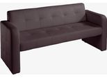 Sitzbank EXXPO - SOFA FASHION "Barista Küchensofa, kompakte Stellmaße, Sitzhöhe 49cm", braun (schoko), B:182cm H:82cm T:68cm, Carabu (50%Polyester, 35%Polyacryl, 15%Polyamid), Sitzbänke, Sitzbank, mit Rückenlehne