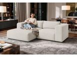 Ecksofa OTTO HOME "TIARRA Design-Sofa mit Ottomane recht/links bestellbar, Breite 241 cm", creme, B:241cm H:76cm T:168cm, 100% Polyester, Sofas, Ecksofa, L-Form mit hochelastischer Schaum und Wellenunterfederung