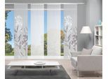Schiebegardine VISION S "4ER SET SEMORA" Gr. 1, grau, B:60cm H:260cm, Polyester, Gardinen, Schiebegardine, HxB: 260x60, Schiebevorhang 4er Set Digitaldruck