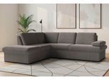 Ecksofa SIT & MORE "Moreno L-Form, B: 238 cm", braun (walnut), B:238cm H:82cm T:202cm, 100% Polyester, Sofas, Ecksofa, mit Armteilverstellung, optional Bettfunktion