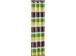 Vorhang WECKBRODT "Lotta" Gr. 1, bunt (grün, gelb, stone), B:140cm H:245cm, Polyester, Gardinen, Vorhang, blickdicht mit transparenten Organza-Streifen,glänzend, Gardine, Store
