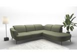 Ecksofa SIT & MORE "Zoe", grün (olive), B:300cm H:87cm T:267cm, 95% Polyester, 5% Polyamid, Sofas, Ecksofa, ink.Sitztiefenverstellung, wahlweise mit Kopfteilverstellung