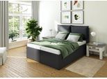 Polsterbett MAINTAL "Lyara", grau (anthrazit), B:167cm L:215cm, Struktur fein (100% Polyester), Betten, Polsterbett, wahlweise ohne Matratze oder mit 3 Matratzenarten zur Auswahl