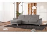 Ecksofa SIT & MORE "Astoria L-Form", grau (hellgrau), B:260cm H:91cm T:175cm, 100% Polyester, Sofas, Ecksofa, wahlweise mit motorischer Relaxfunktion