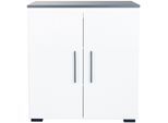 Kombikommode HOME AFFAIRE "Borneo 10 WA Kommode", schwarz-weiß (weiß, anthrazit), B:85cm H:92cm T:50cm, Hartfaserplatte, Holzwerkstoff, Kunststoff, Sideboards, Kombikommode