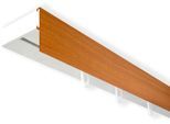 Gardinenschiene SN DECO GROUP "Vorhangschiene SH (1) mit Blende 5 cm" Gr. 6, weiß (weiß, kirschholzfarben), L:300cm T:4,7cm, Kunststoff, Gardinenstangen, Gardinenschiene