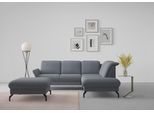 Ecksofa SIT & MORE "Fashion L-Form", blau (blaugrau), B:250cm H:84cm T:207cm, Sofas, Ecksofa, wahlweise mit Kopfteilverstellung und Vorziehsitz, motorisch