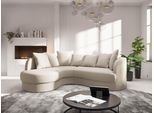Ecksofa SIT & MORE "Samba L-Form", beige (creme), B:245cm H:76cm T:227cm, 95% Polyester, 5% Polyamid, Sofas, Ecksofa, moderne organische Form, inkl. 7 loser Rückenkissen