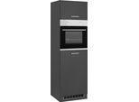 Backofen/Kühlumbauschrank KOCHSTATION "KS-Kehl", grau, B:60cm H:200cm T:60cm, MDF, Schränke, Backofen/Kühlumbauschrank, für Einbaukühlschrank, Nischenhöhe 88cm