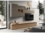 Wohnwand HOME AFFAIRE "Infinity, 8tlg. Breite 276 cm, Höhe variabel, Schrankwand, Anbauwand", braun (lehmfarben (argilla), eiche cadiz nb), B:276cm H:190cm T:40cm, Holzwerkstoff, Kastenmöbel-Sets, Wohnwand, (2x Lowboard, 3x Hängeschrank, 2x Hängewürfel, Würfelregal Set)