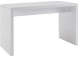 Schreibtisch SALESFEVER "Malmö Arbeitsplatz Deluxe: Der Schreibtisch", weiß (weiß, weiß, weiß), B:120cm H:75cm T:60cm, Tische, Schreibtisch, Weiß hochglanz lackiert