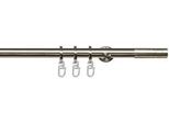 Gardinenstange LIEDECO "NOVA edelstahl-optik" Gr. 1, silber (edelstahlfarben), L:120cm Ø:20mm, Metall, Gardinenstangen, Gardinenstange