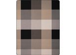 Wohndecke BIEDERLACK "Alp Square", grau (braun, anthrazit), B:150cm L:200cm, Baumwolle, Polyester, Wohndecken, Wohndecke, mit Zierstich