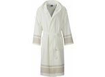 Unisex-Bademantel EGERIA "Lynn, ideal für Sauna & Spa, Hotelbademantel, Morgenmantel" Gr. XL, beige (sand), L:125cm, Leichtfrottee, Hausmäntel, Unisex-Bademantel, mit Kapuze, extraleichte Qualität