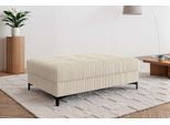 Polsterhocker OTTO HOME "LEEVKE Sitzhocker passend zum Sofa, Breite 115 cm", beige, B:115cm H:40cm T:73cm, 83% Polyester, 17% Nylon, Hocker, Polsterhocker, mit hochelastischer Schaum und Wellenunterfederung