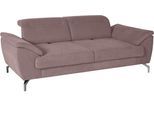 2,5-Sitzer SIT & MORE "Percy", lila (flieder), B:207cm T:112cm, Sofas, 2 5-Sitzer, 15 cm Fußhöhe, Sitztiefenverstellung, wahlweise Kopfteilverstellung