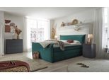Boxspringbett "Florida", grün (opalgrün), L:228cm, SET ONE BY MUSTERRING, Komplettbetten, Boxspringbett, in modernem Cord-Bezug, mit Bettkasten, in 3 Größen erhältlich