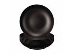 Suppenteller SELTMANN WEIDEN "Suppenteller Liberty Velvet Black ø 21,2 cm 6er Set schwarz", schwarz, L:21,2cm, Speiseteller, Suppenteller
