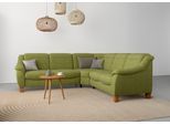 Ecksofa HOME AFFAIRE "Caldera L-Form", grün, B:270cm H:91cm T:250cm, 100% Polyester, Sofas, Ecksofa, Federkern, wahlweise mit Kopfteilverstellung, Bettfunktion, Bettkasten