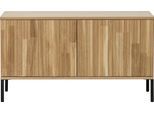 Sideboard WOOOD "New Gravure, TV-Kommode, Breite 100 cm oder 150 cm", beige (natur), B:100cm H:56cm T:44cm, Holzwerkstoff, Sideboards, Sideboard, Kommode Höhe 56 cm, mit grafischen Relieftüren, viel Stauraum