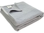 Wohndecke FRAMSOHN FROTTIER "Bio Flanell Wohndecke Fischgrät", grau (anthrazit), B:150cm L:200cm, Baumwolle, Wohndecken, Wohndecke, in dezenten Farbtönen, GOTS zertifiziert