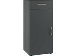 Schuhkommode WIMEX "Multiraumkonzept", grau (grafit), B:40cm H:98cm T:40cm, Holzwerkstoff, Sideboards, Schuhkommode, Schubkästen auf Metallschienen