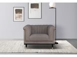 Sessel HOME AFFAIRE "Chamby", grau (taupe), B:100cm H:71cm T:85cm, 100% Polyester;Samtoptik (100% Polyester), Scheuertouren >100.000, Pilling: 5, Sessel, Sessel, mit Holzrahmen unten und Steppung im Lehnenbereich