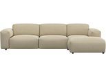 Ecksofa FLEXLUX "Lucera bequem und komfortabel durch hochwertigen Sitzaufbau, L.Form", beige (sandy beige), B:284cm H:73cm T:171cm, 100% Polyester, Sofas, Ecksofa, modern & anschmiegsam, Kaltschaum, Stahl-Wellenunterfederung