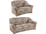 Polstergarnitur DOMO COLLECTION "Bahia belastbar bis 140kg/ Sitz, mit Federkern", braun, B:200cm H:91cm T:92cm, 100% Polyester, Sitzmöbel-Sets, Polstergarnitur, Microfaser MELROSE, mocca
