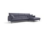 Ecksofa EGOITALIANO "FUNNY, hochwertiges & aktuelles Design, bequeme Rückenlehne, L-Form", grau (rauchgrau), B:265cm H:90cm T:225cm, Sofas, Ecksofa, hochwertiger Sitzkomfort, L-Form