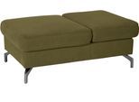 Hocker SIT & MORE "Percy", grün, B:114cm H:46cm T:71cm, Hocker, Hocker, Fußhöhe 15cm, mit Klappfunktion, wahlweise in 2 Fußfarben