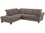 Ecksofa HOME AFFAIRE "Solvei L-Form", braun, B:260cm H:104cm T:235cm, Luxus-Microfaser Lederoptik (100% Polyester);Struktur (100% Polyester);Luxus-Microfaser ALTARA NUBUCK (100% Polyester), Sofas, Ecksofa, wahlweise auch mit Kopfteilverstellung und Bettfunktion, Federkern