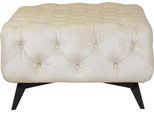 Polsterhocker HOME AFFAIRE "Amaury", beige, B:80cm H:45cm T:80cm, Struktur (100% Polyester);Samtoptik (100% Polyester), Hocker, Polsterhocker, Chesterfield-Optik, Breite 80cm, Fußfarbe wählbar