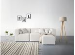 3-Sitzer HOME AFFAIRE "Sundstrup L-Form", beige (natur), B:256cm H:76,5cm T:93cm, 93% Polyester, 6% Acryl, 1% Baumwolle, Sofas, 3-Sitzer, Modulserie, individuelle Zusammenstellung