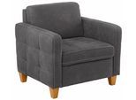 Sessel HOME AFFAIRE "Earl", grau (anthrazit), B:77cm H:78cm T:78cm, Luxus-Microfaser in Lederoptik (100% Polyester);Struktur fein (100% Polyester);Luxus-Microfaser ALTARA NUBUCK (100% Polyester), Sessel, Sessel