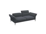 2,5-Sitzer FLEXLUX "Salino, Funktionssofa, Relaxsofa", grau (anthrazit), B:215cm H:88cm T:105cm, 100% Polyester, Sofas, 2 5-Sitzer, Sofa mit Arm- und Kopfteil-Verstellungen, Kaltschaum & Stahl-Wellen