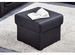 Hocker SIT & MORE "Bansin", schwarz, B:58cm H:45cm T:58cm, Luxus-Microfaser ALTARA NUBUCK (100% Polyester);SOFTLUX-Kunstleder;NaturLEDER (echtes Rindsleder)/Korpus SOFTLUX-Kunstleder, Hocker, Hocker