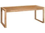 Schreibtisch VOGL MÖBELFABRIK "Toronto, Bürotisch, aus Massivholz, oder Echtholzfurnier", beige (kernbuche), B:141cm H:74cm T:70cm, Tische, Schreibtisch, In 2 Breiten, 180 cm und 140 cm