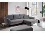 Ecksofa EXXPO - SOFA FASHION "Bellini, Materialmix oder komplett Struktur, Breite 268cm, bequem", anthrazit, B:260cm H:92cm T:187cm, Sofas, Ecksofa, bequem und modern, Chenille-Struktur Bezug, L-Form