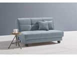 Schlafsofa ELL + ELL "Tilda", blau (hellblau), B:145cm H:90cm T:100cm, 100% Polyester, Sofas, Schlafsofa, Breite 145 cm, inkl. 2 Zierkissen