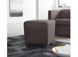 Hocker HOME AFFAIRE "Bob", grau (stone), B:46cm H:43cm T:46cm, Luxus-Microfaser (92% Polyester, 8% Nylon);Struktur fein ( 100% Polyester);Struktur in Chenille-Optik (30% Polyester, 70% Polyacryl);Chenillestruktur (40% Polyester, 60% Polyacryl), Hocker, Hocker