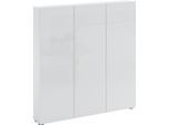 Schuhschrank HOME AFFAIRE "Tozzi", weiß, B:110,2cm H:115cm T:18,6cm, FSC-zertifizierter Holzwerkstoff, Schränke, Schuhschrank
