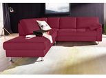 Ecksofa SIT & MORE "Belfort L-Form", rot (bordeaux), B:243cm H:88cm T:218cm, Flachgewebe (100% Polyester);Luxus-Microfaser ALTARA NUBUCK (100% Polyester);Luxus-Microfaser (90% Polyester, 10% Polyamid), Sofas, Ecksofa, wahlweise mit Vorziehsitz und Bettkasten