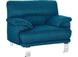 Sessel TRENDMANUFAKTUR "Cecilia II, Loungesessel in italienischem Design", blau (petrol), B:112cm H:87cm T:89cm, Microfaser Vintage (100% Polyester);Struktur (100% Polyester);Struktur fein (100% Polyester), Sessel, Sessel, breite und bequeme Armlehnen