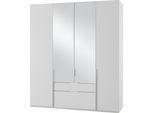 Kleiderschrank WIMEX "New York", weiß (weiß, spiegel), B:180cm H:208cm T:58cm, Schränke, Kleiderschrank, mit Spiegeltür
