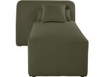 Ottomane HOME AFFAIRE "Sundstrup", grün, B:100cm H:76,5cm T:153cm, 93% Polyester, 6% Acryl, 1% Baumwolle, Sofas, Ottomane, Modulserie, individuelle Zusammenstellung