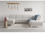Wohnlandschaft SIT & MORE "Sinatra U-Form", silber, B:326cm H:85cm T:220cm, 98% Polyester, 2% Polyamid, Sofas, Wohnlandschaft, optional mit Kopfteilverstellung und Armteilfunktion etc.