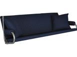 Bankauflage "Joy", blau, B:178cm H:7cm T:180cm, Obermaterial: 100% Polyester. Füllung: 100% Polyurethan, ANGERER FREIZEITMÖBEL, Polsterauflagen, Bankauflage