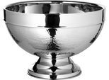 Wein- und Sektkühler FINK "Punchbowl NASSAU, mit feiner Hammerschlagstruktur", silber (silberfarben), H:21,5cm Ø:32cm, Edelstahl, Eiskübel, Wein- und Sektkühler, aus Edelstahl, Höhe 21,5 cm x Ø 32 cm