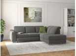 Ecksofa SIT & MORE "Dundee L-Form", grau, B:263cm H:86cm T:219cm, Sofas, Ecksofa, mit Federkern und Edelstahlfüßen, wahlweise mit Kopfteilverstellung